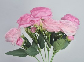 Ramo flores artificiales grandes y chicas color rosa